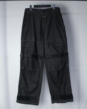 【Caka BLACK】“MARITHÉ + FRANÇOIS GIRBAUD”Rare All Black Color Shuttle Pants