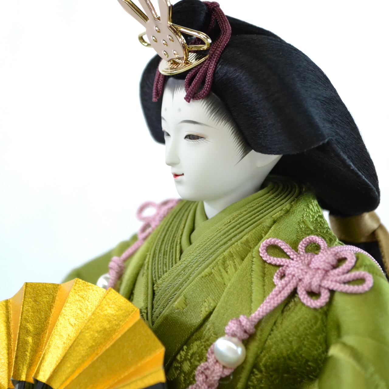 人形作家「清水久遊」作   無垢・緑(正絹)