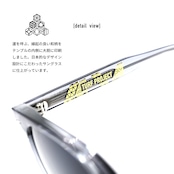 TURF PROJECT 日本製偏光レンズ搭載サングラス［人気のボスリントン］運を呼ぶ和柄デザイン付き  UV100％カット/UV400    ケース付き　形：ボスリントン　色：グレー　レンズ：グレーグリーンハーフ　/ TPPF-58284-col.2 GREY