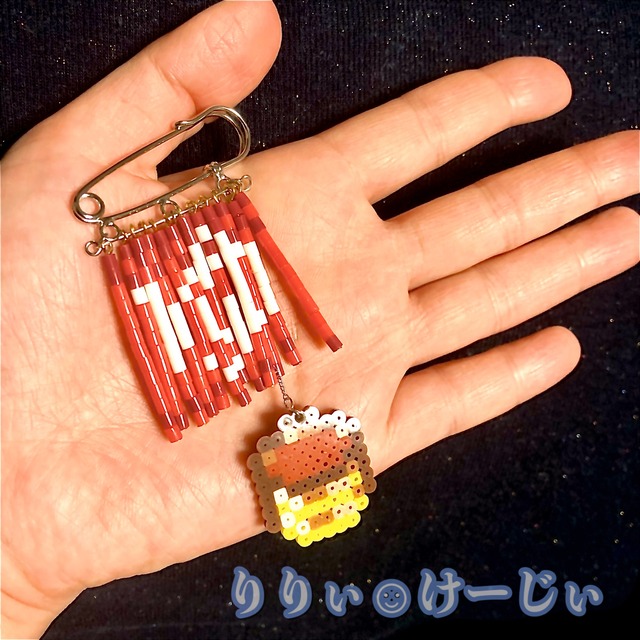 銭湯ブローチ ドット絵 アイロンビーズアクセサリー Lily Kg 銭湯ブローチ ドット絵 アイロンビーズアクセサリー Lily Kg