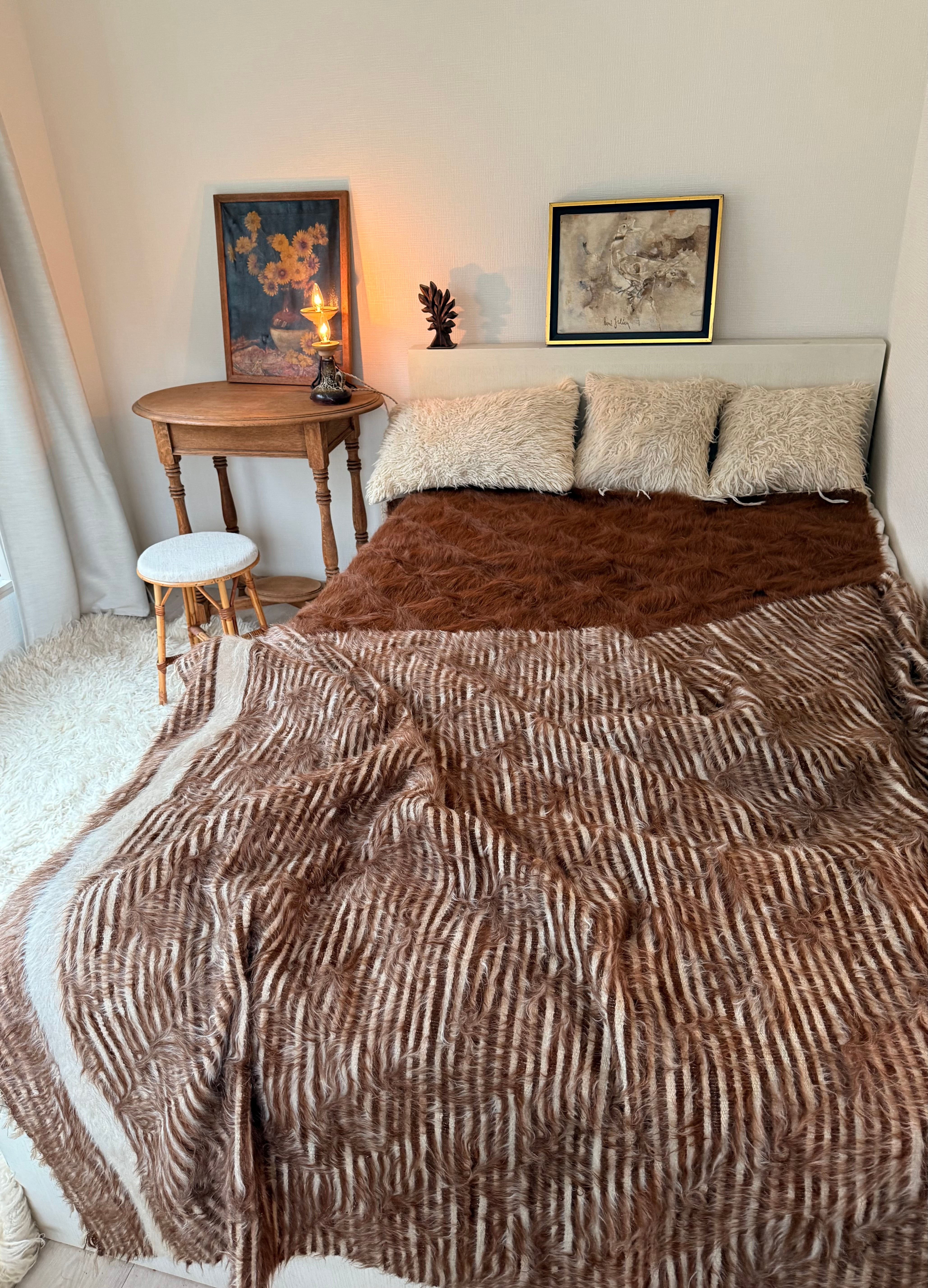 01 Vintage Cicim Kilim ecru ヴィンテージ チチム キリム エクリュ