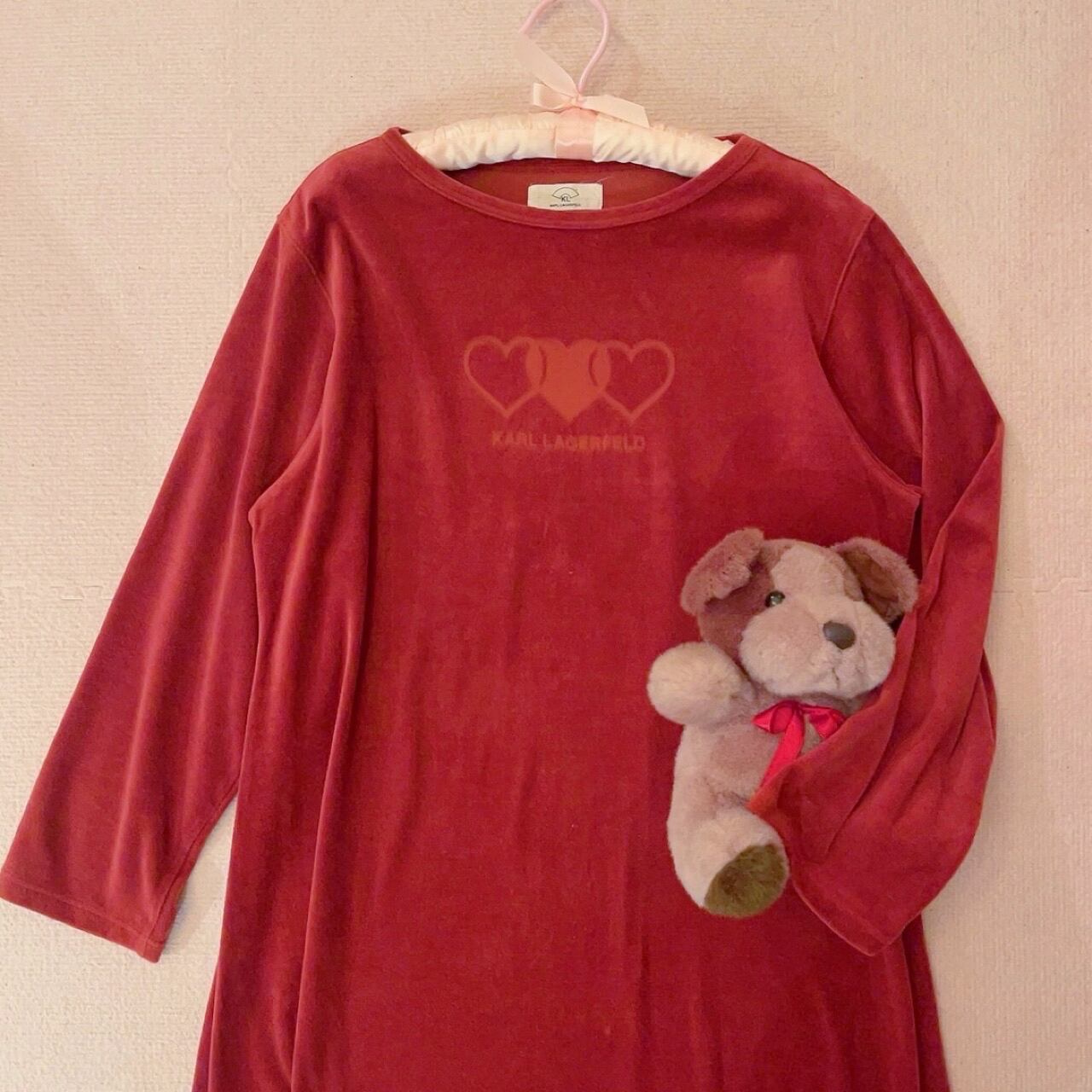 red heart velours one-piece