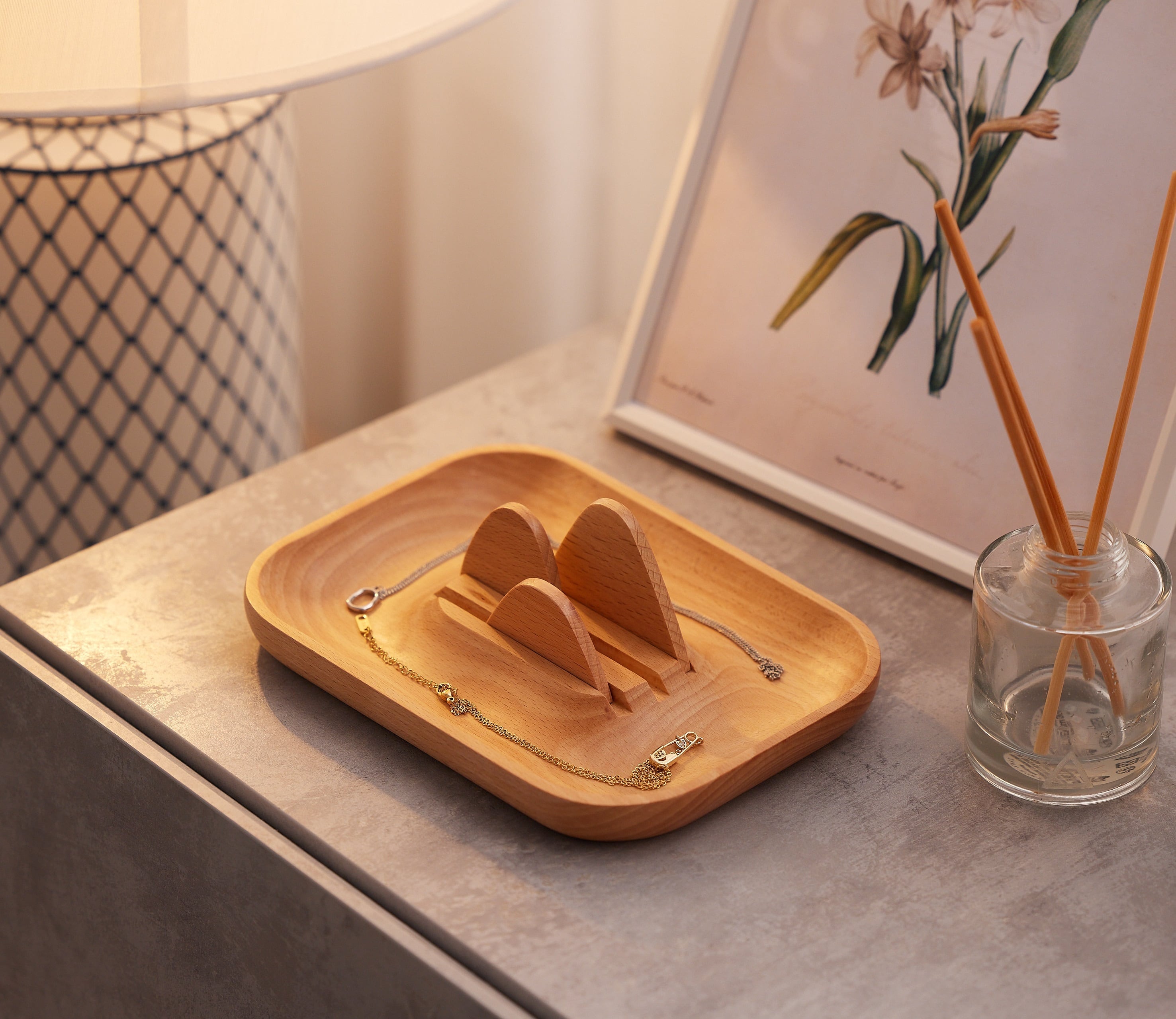 山と海 小物入れトレー 木製 キートレイ ウッド TOSMU | TOSMU