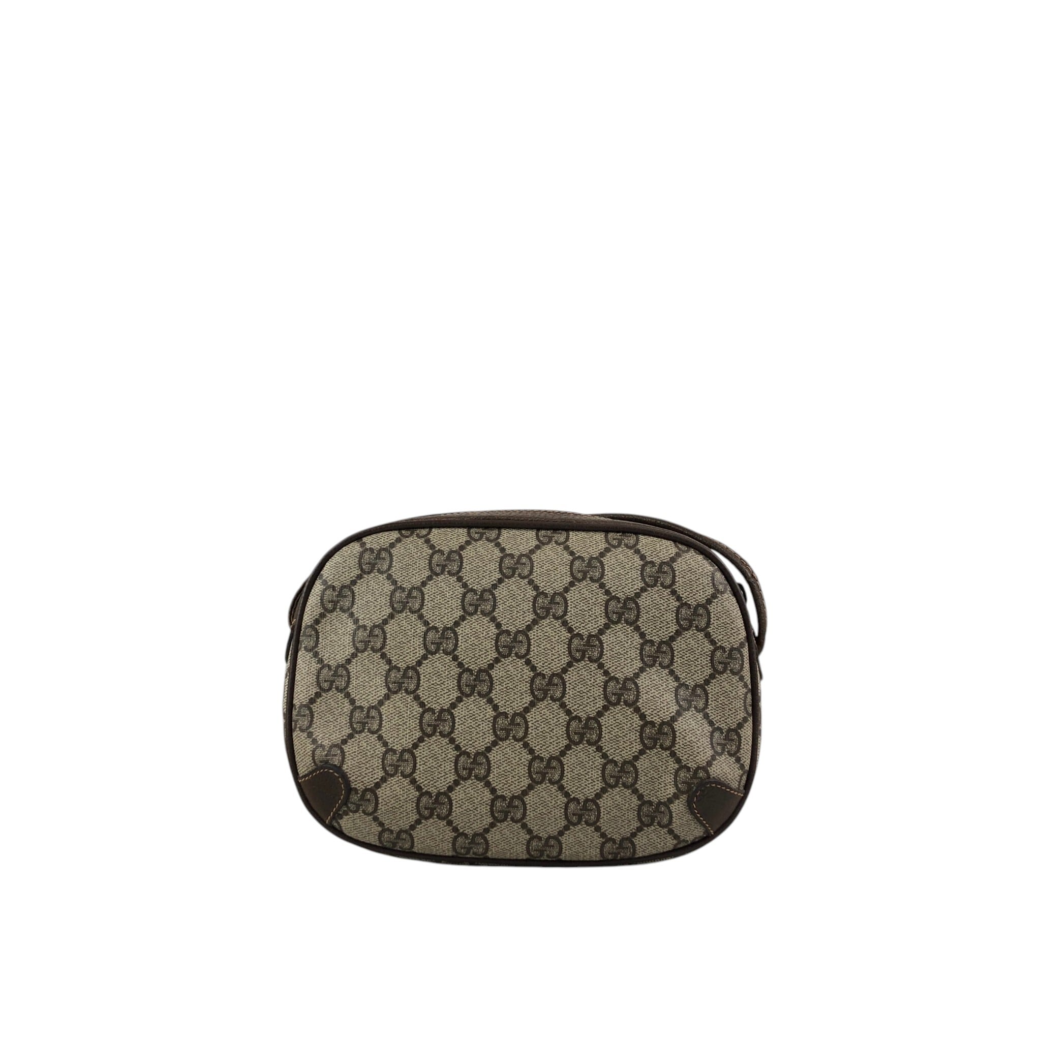 GUCCI グッチ シェリーライン ショルダーバッグ ブラウン PVC レザー