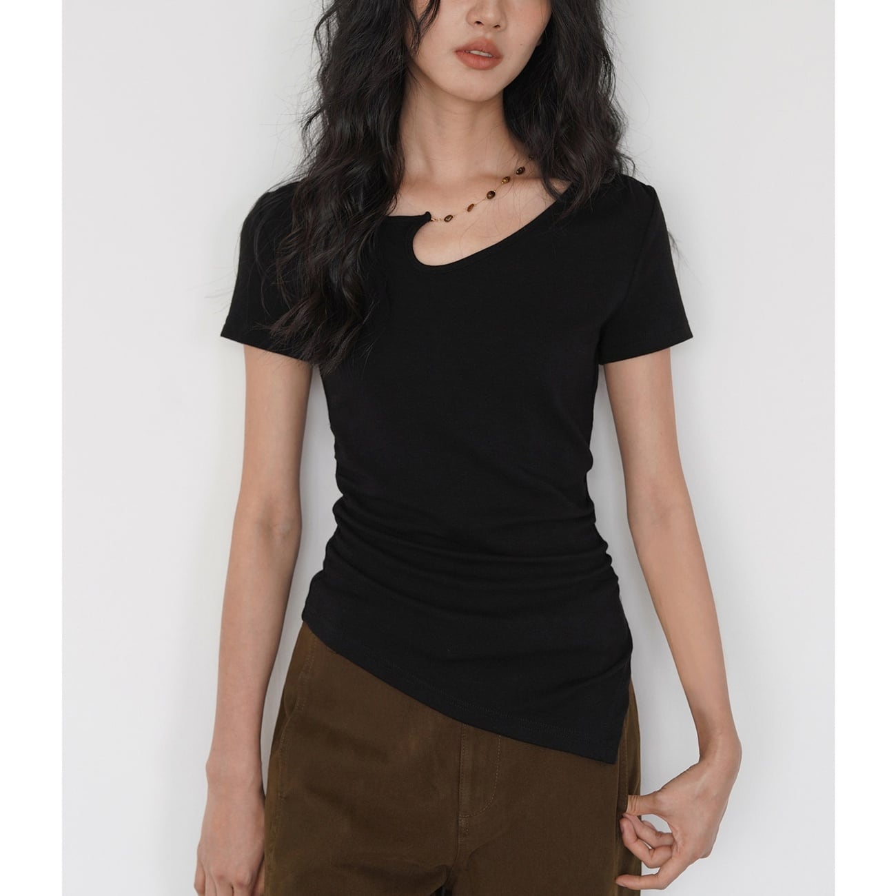 unique neck tops k-0104