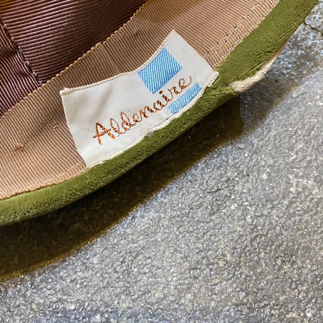 Vintage green×brown×cream design hat