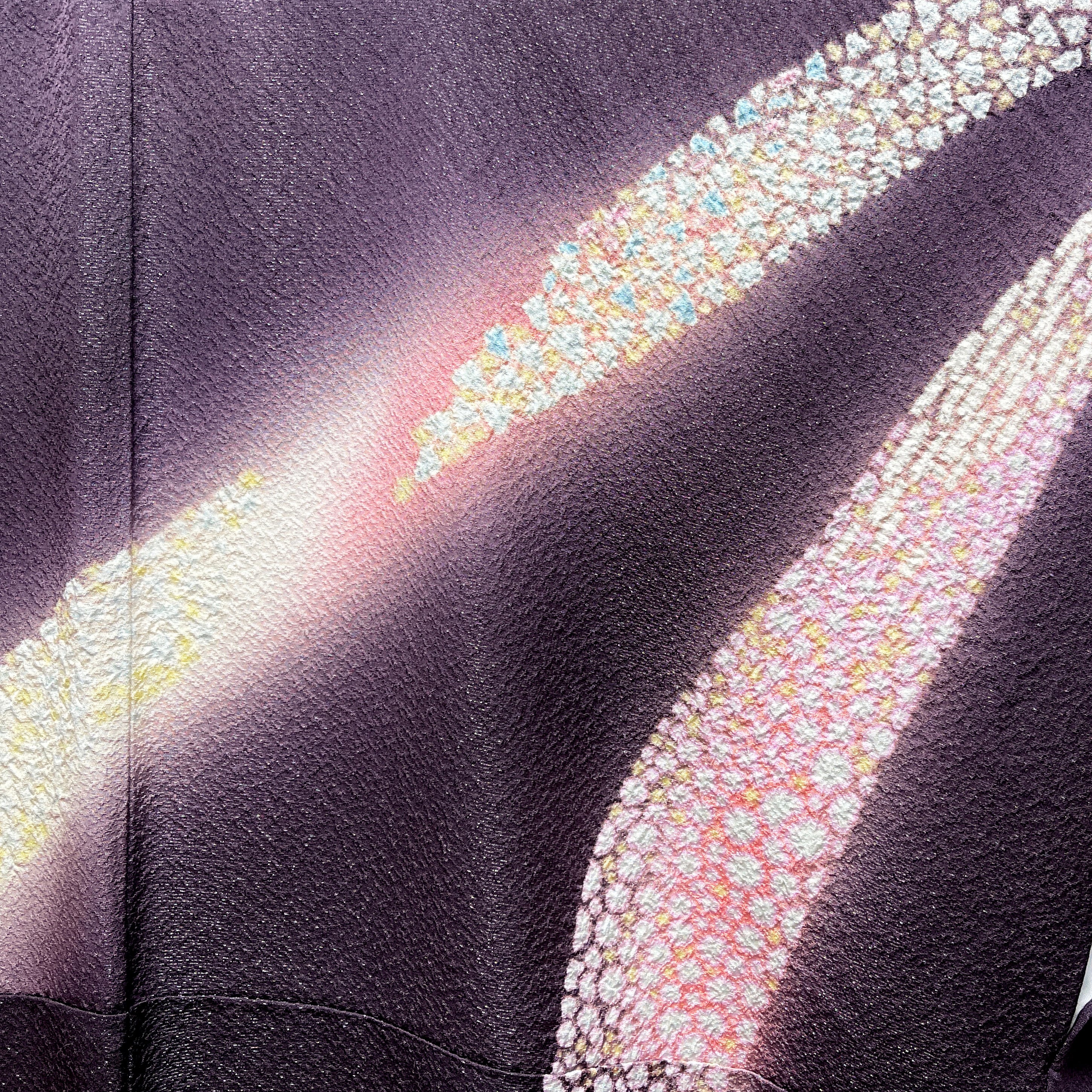 振袖 7-1376 仕立上り 正絹 おぼろ絞り 金通し 相良刺繍 グラデーション 紫 | 5291ban powered by BASE