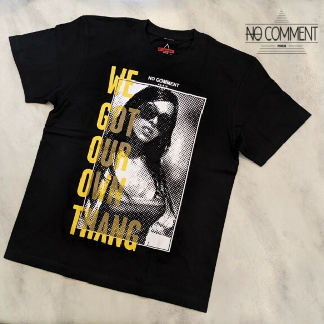 NO COMMENT PARIS ノーコメント パリ Tシャツ 半袖 クルーネック Tシャツ メンズ 2024年モデル 正規販売店 NC-T0041 ブラック
