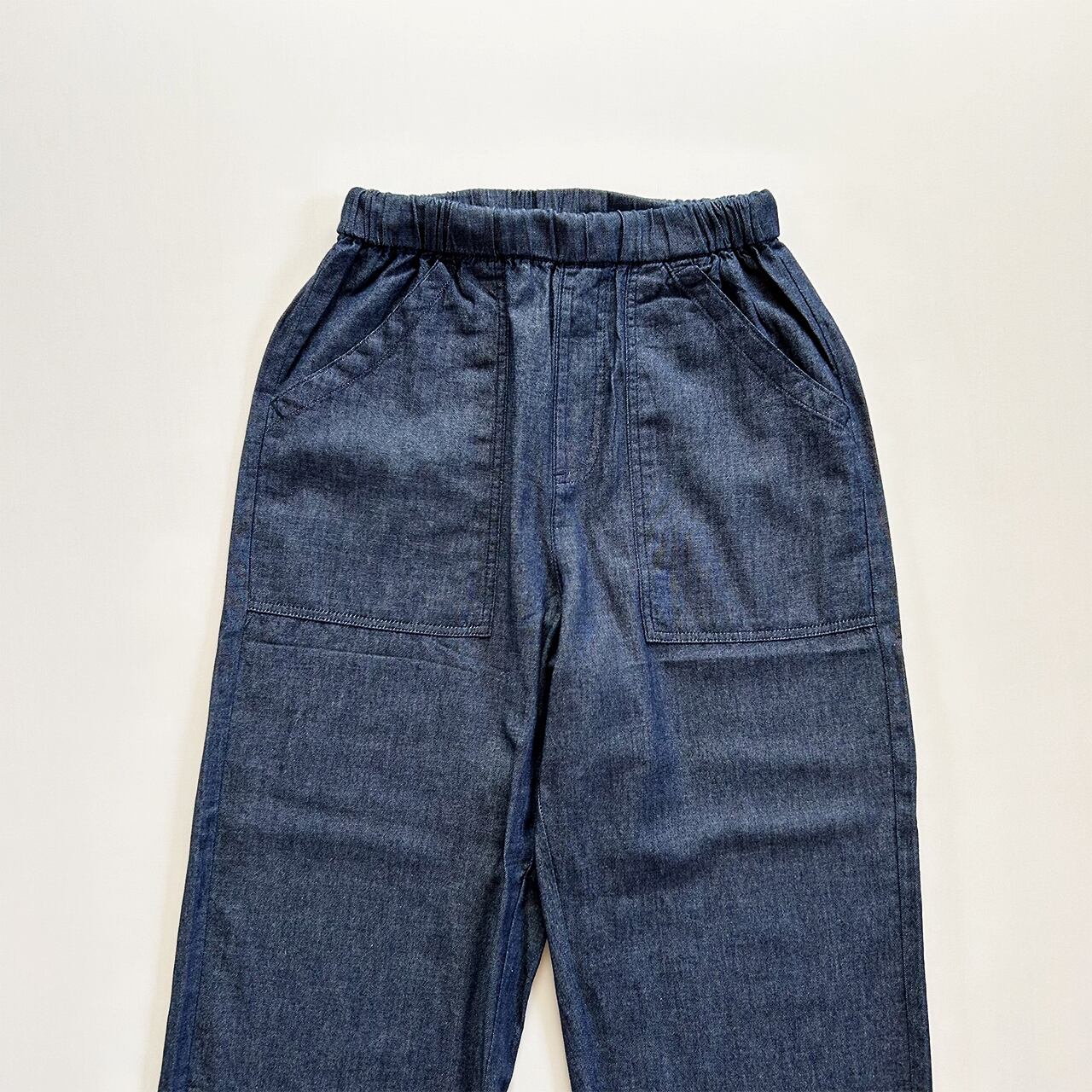 Chambray easy pants (navy)