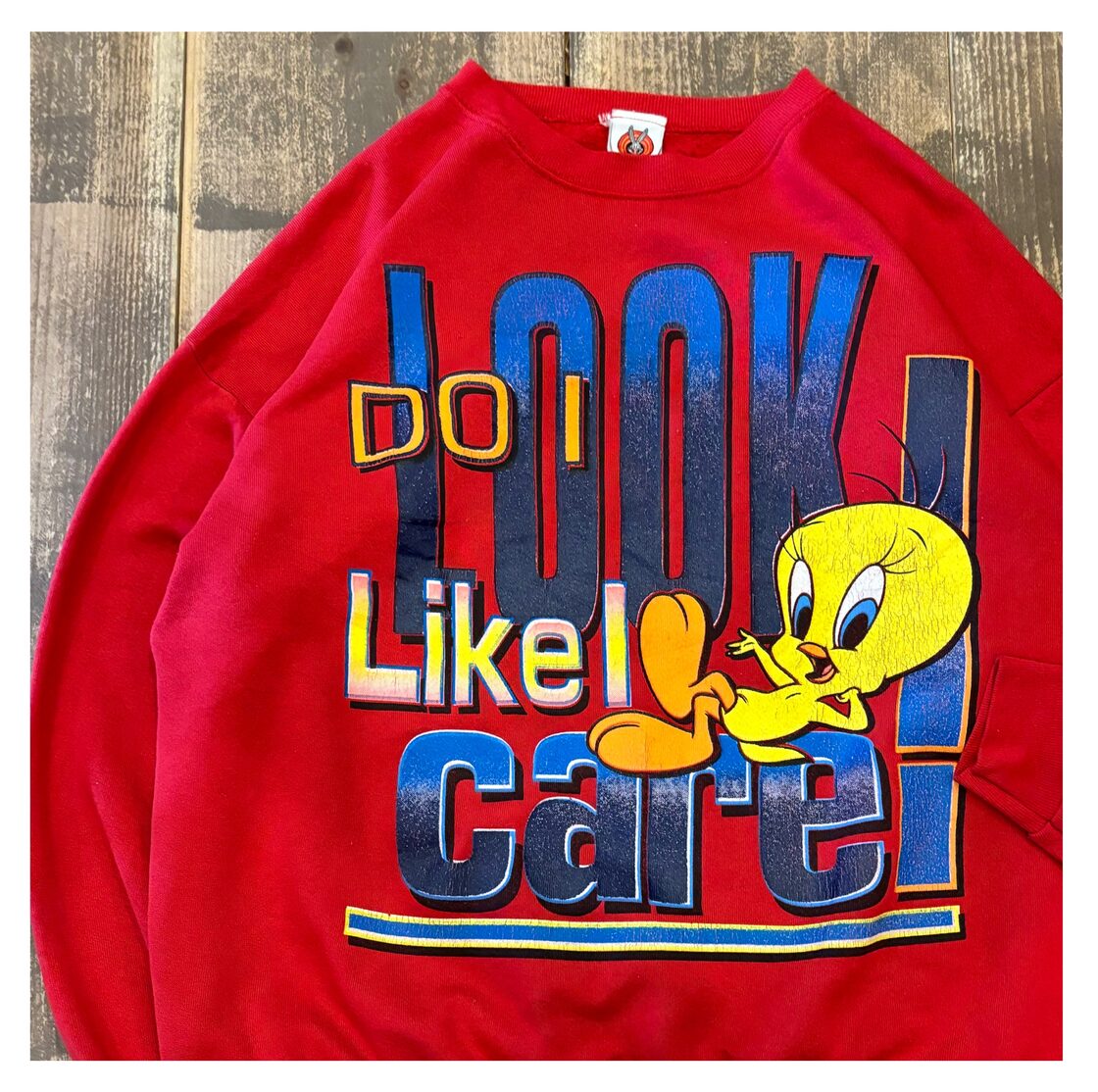 90s USA製 LOONEY TUNES トゥイーティー スウェット / ワーナー 