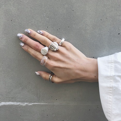 SET RING || 【通常商品】KAWAKAKKOII SILVER RING SET || 5 RINGS || SILVER || CRSO0508D