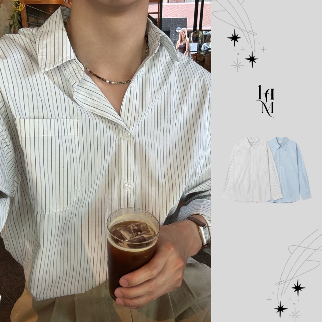 Maison Soft Cozy Coastal Stripe Shirt (2color) - 1