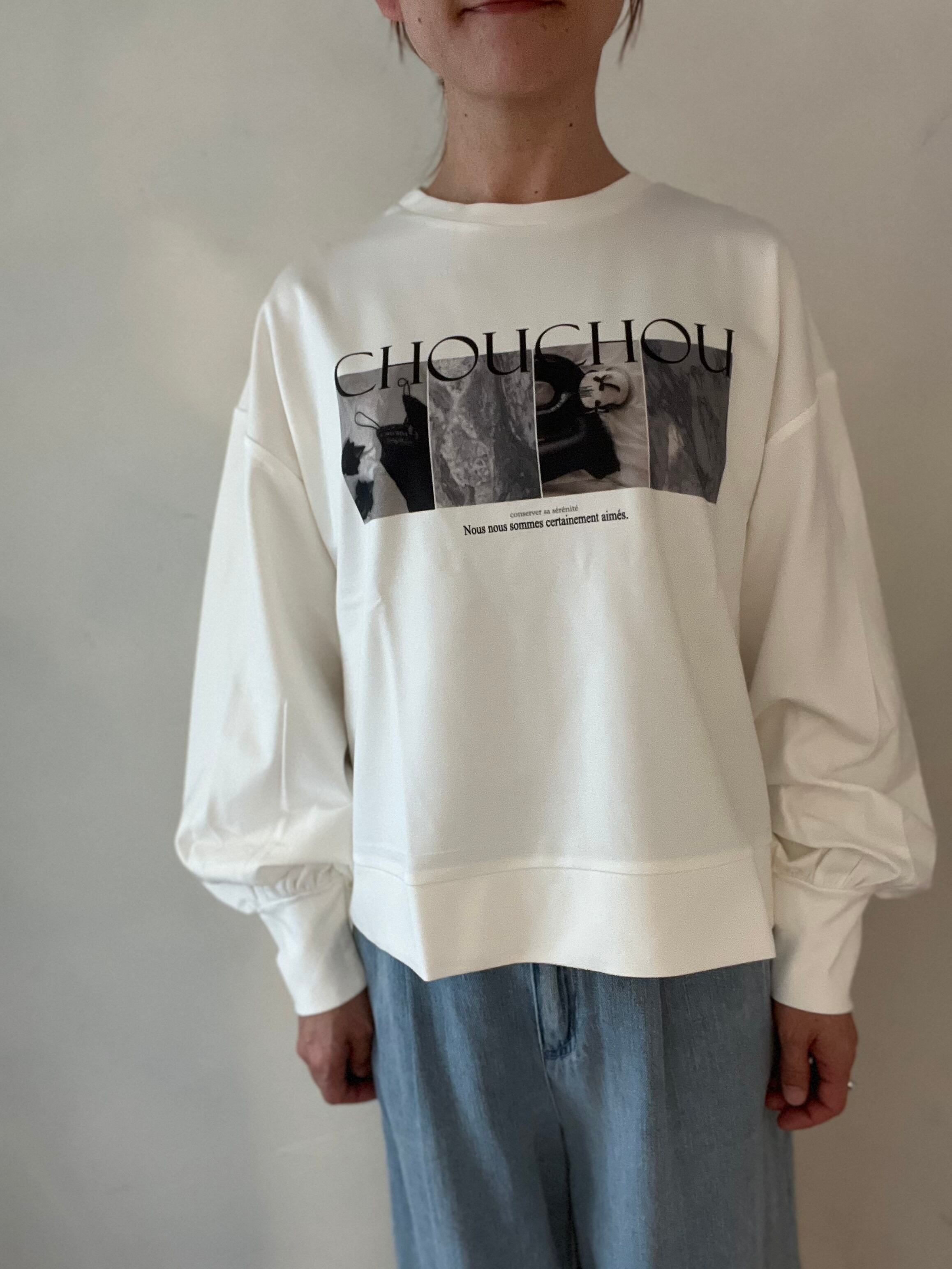 【 SELECT】フォト×ロゴボリューム袖ロンT 980-23104