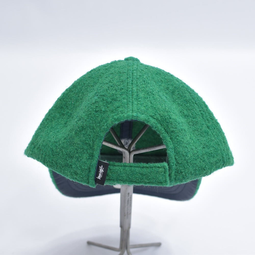 00s～ Stussy ウール 6パネルキャップ ロゴ刺繍 グリーン ヴィンテージ
