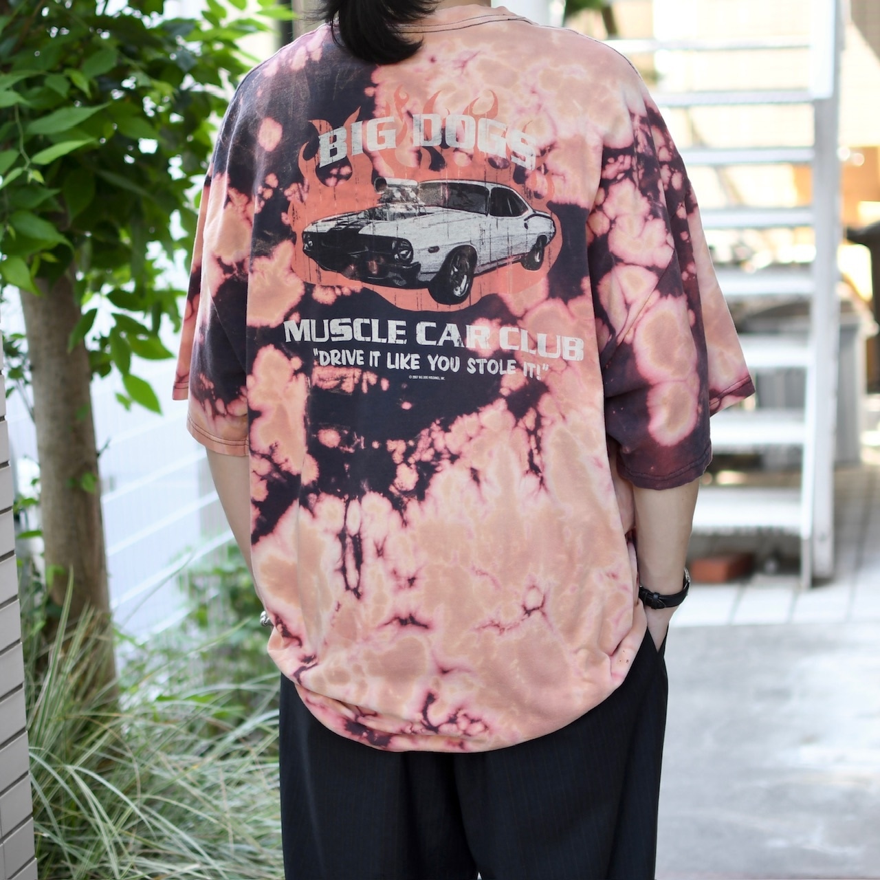BIG DOGS bleach print tee