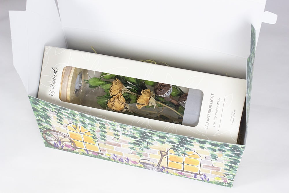 ARギフト LEDドライフラワーボトル（グリーン系） | okucoco(オクココ