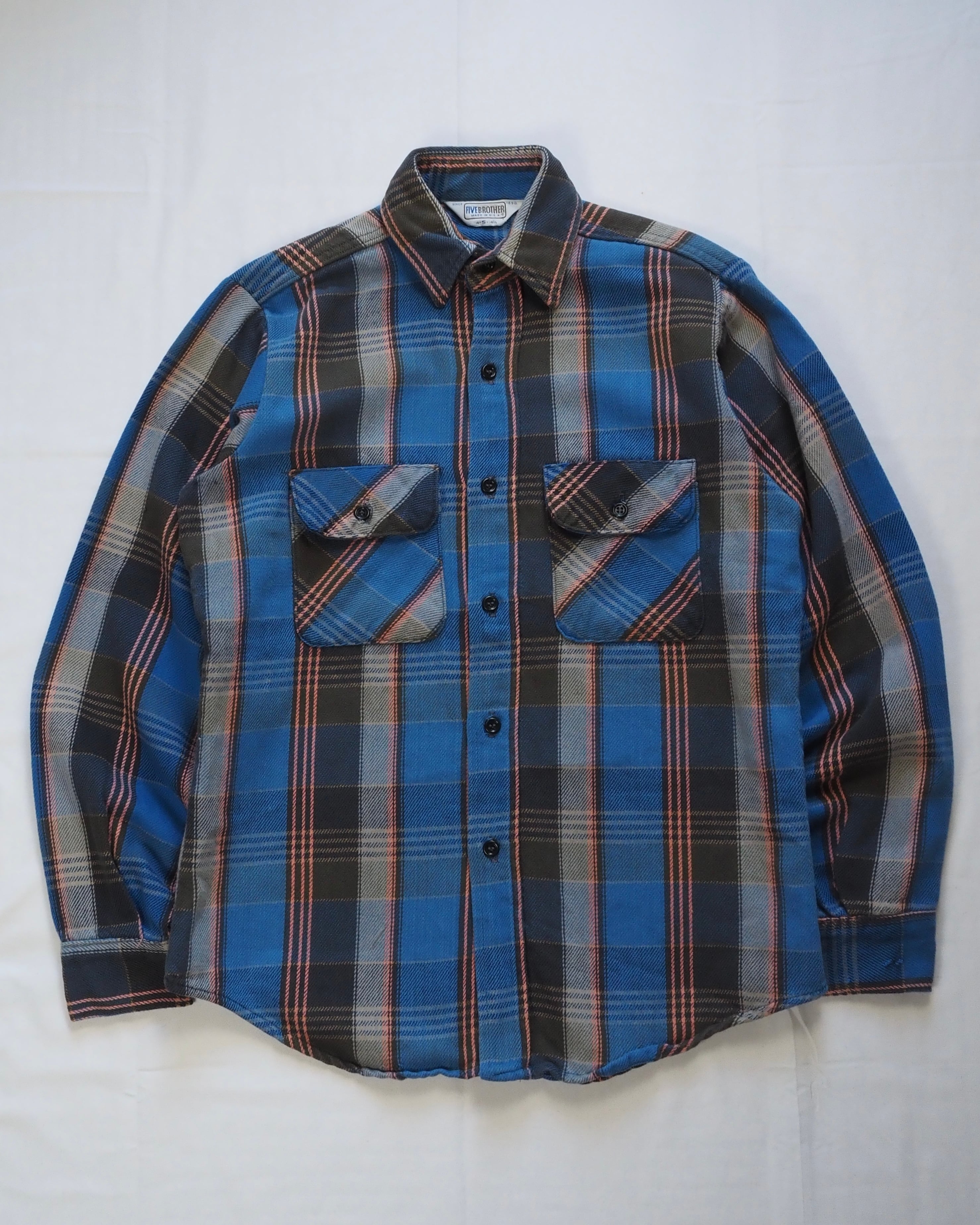 60S70S CHANDLER PRINT FLANNELSHIRT【L-16-16 1/2】 | Pay ID