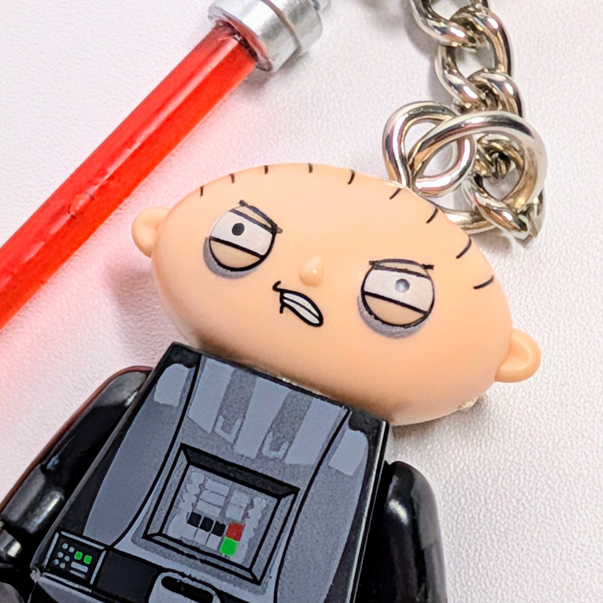 ★ブロックフィギュアキーホルダー★【 Family Guy（ファミリー・ガイ）×STARWARS ( スター・ウォーズ ) 】ステューウィー・グリフィン / ダース・ベイダー  〚アメリカン雑貨 アメトイ〛