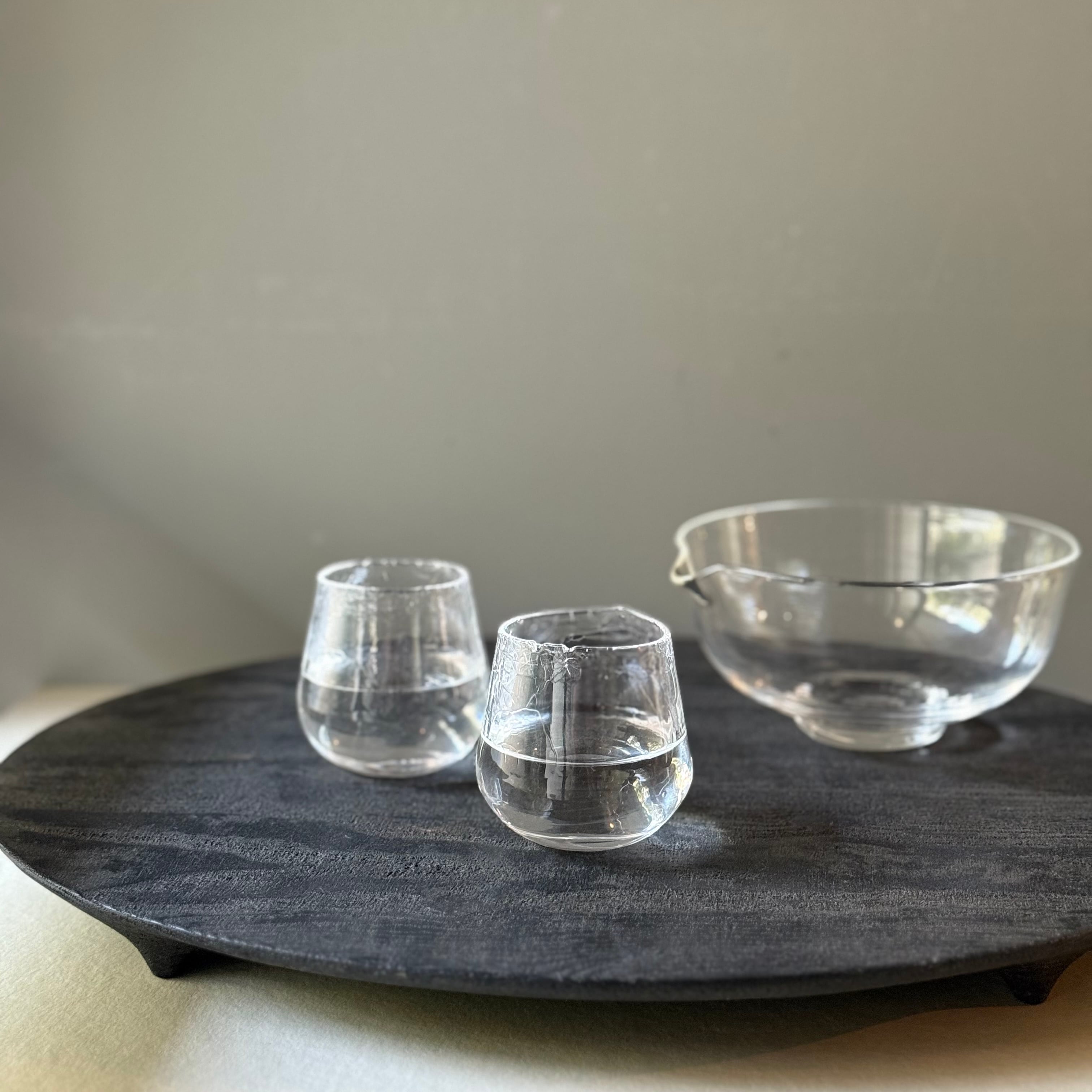 ヤマノネ硝子   氷紋ぐい呑