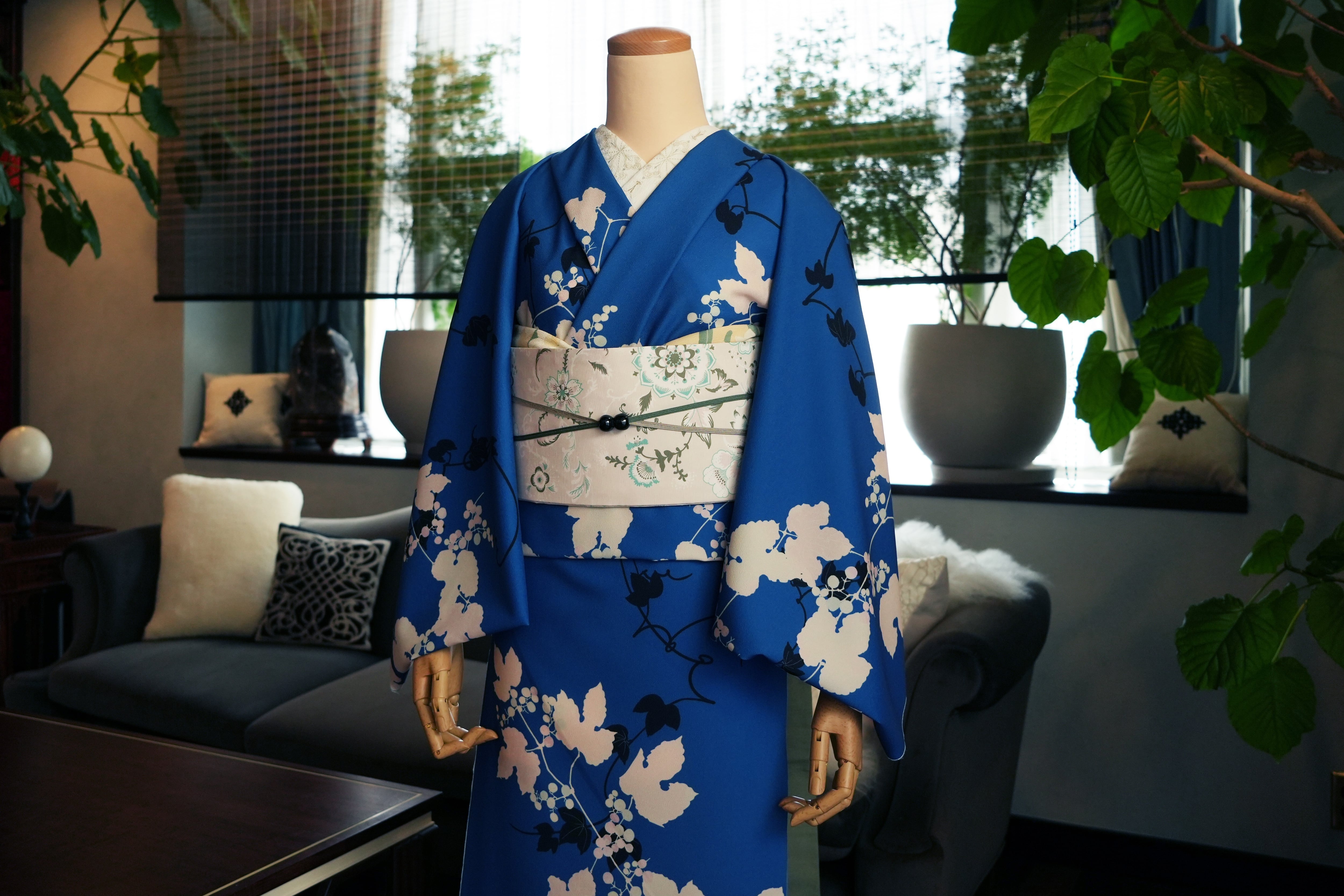 百葉堂　付下げ小紋　袷「烏瓜」洗柿　洗える着物　トールサイズ 百葉堂 付下げ小紋 袷「烏瓜」洗柿 洗える着物 トールサイズ 百葉堂 付