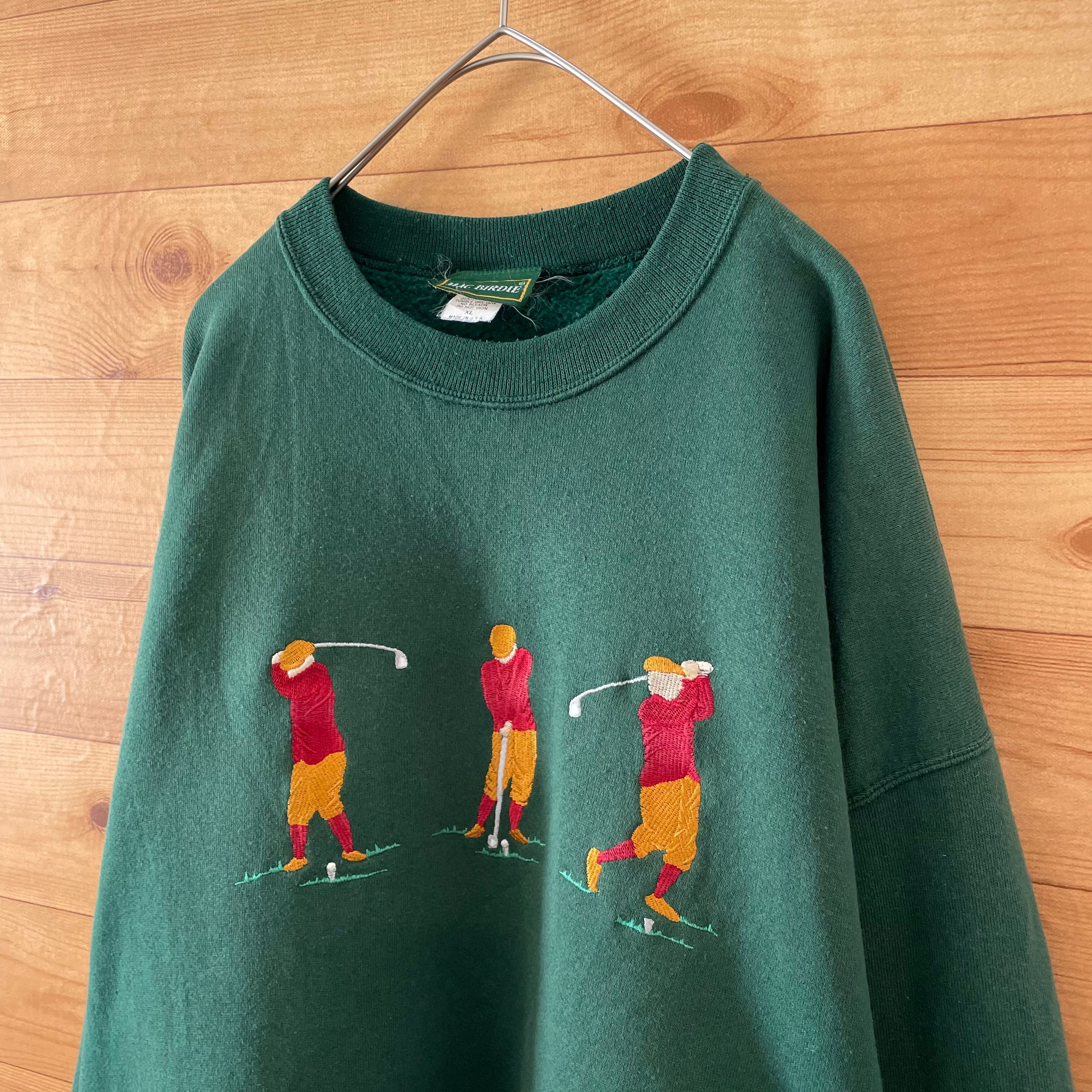 MAC BIRDIE】90s USA製 スウェット トレーナー ゴルフ スウィング 刺繍