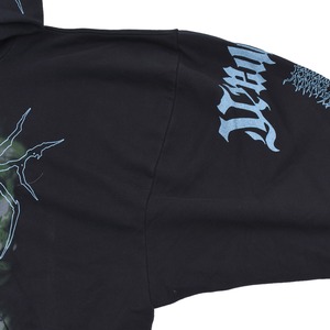 【WE11DONE】BLACK SPIKE LOOSE-FIT HOODIE