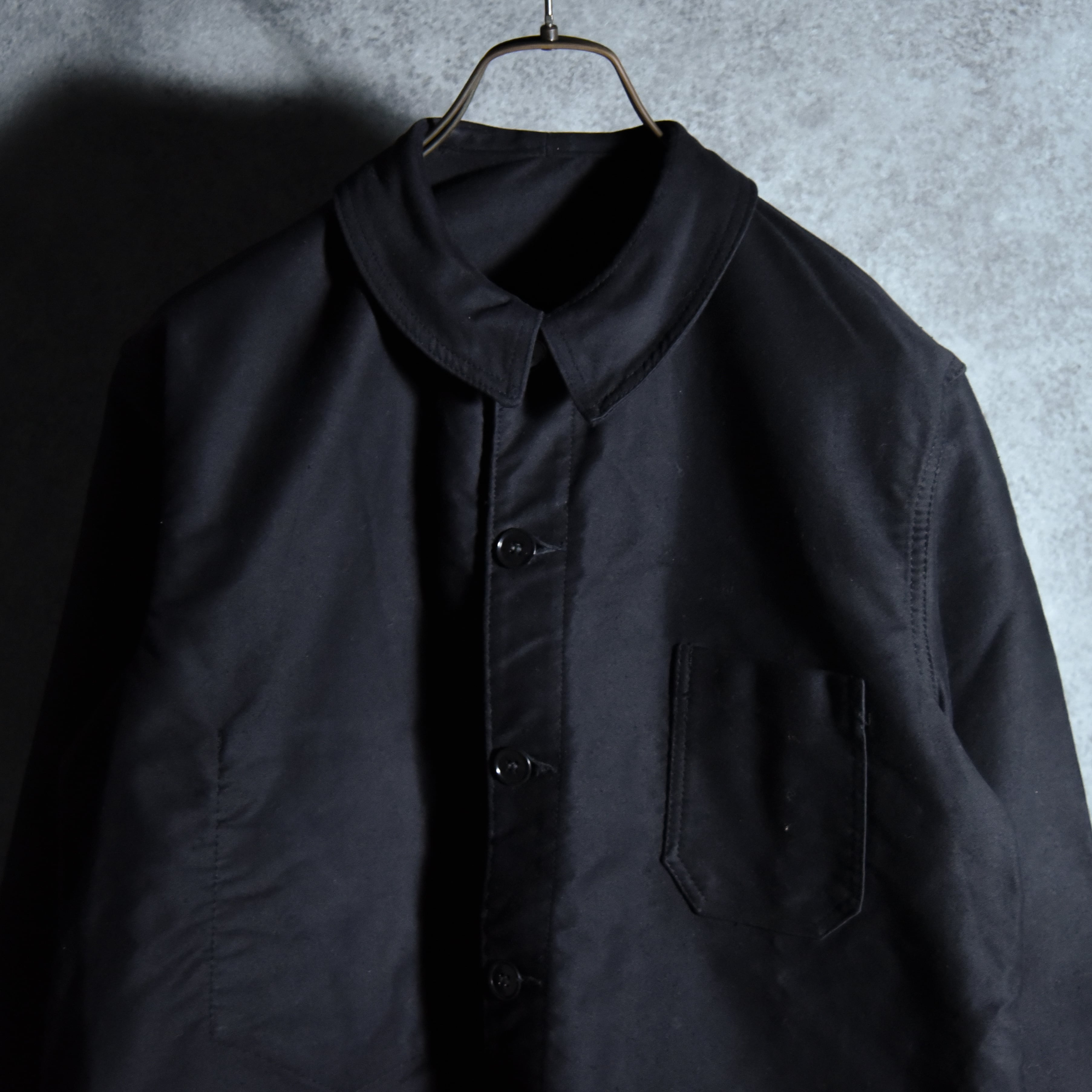 50s BEAU-FORT Black Moleskin French Work Jacket ブラック