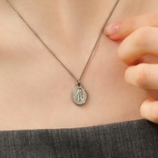 stainless medal necklace