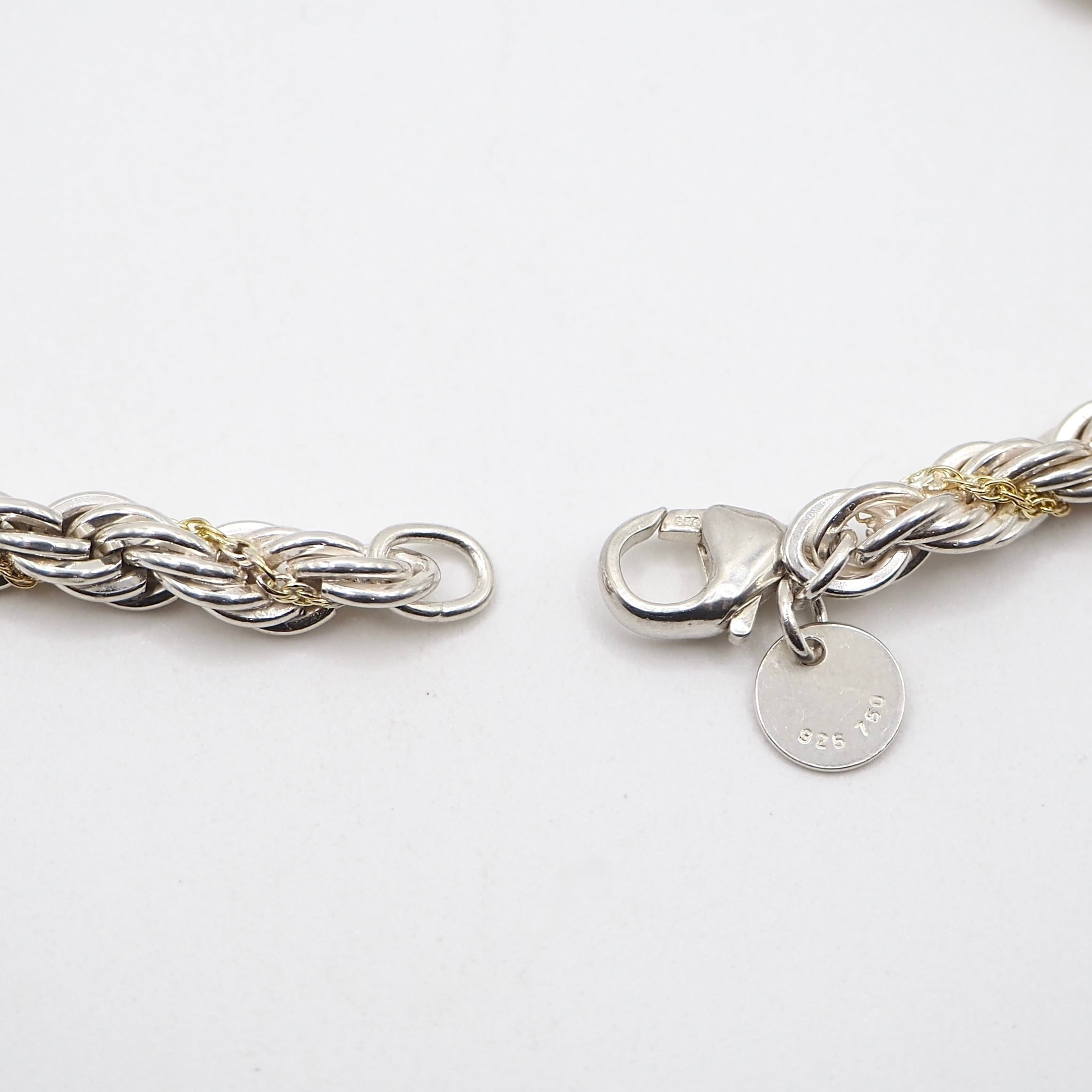Tiffany&Co. ツイストチェーン コンビ ブレスレット シルバー925 K18