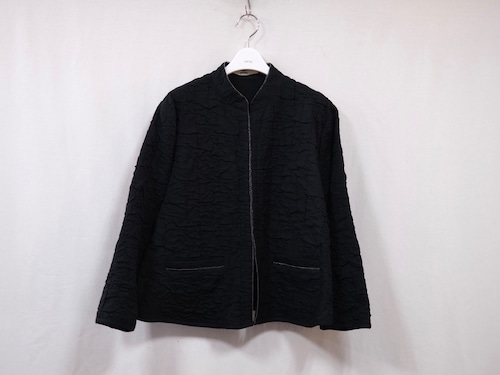 pelleq” double weave trimmed jacket “ black
