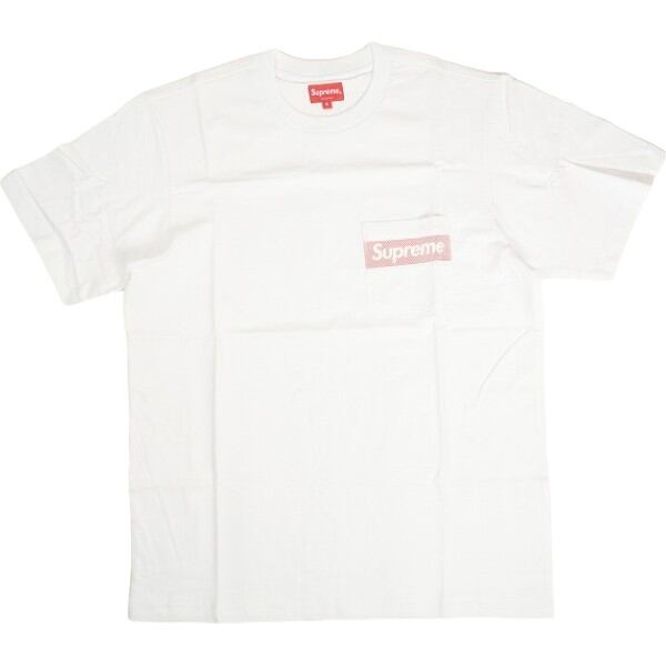 Supreme Mesh Stripe Pocket Tee White S