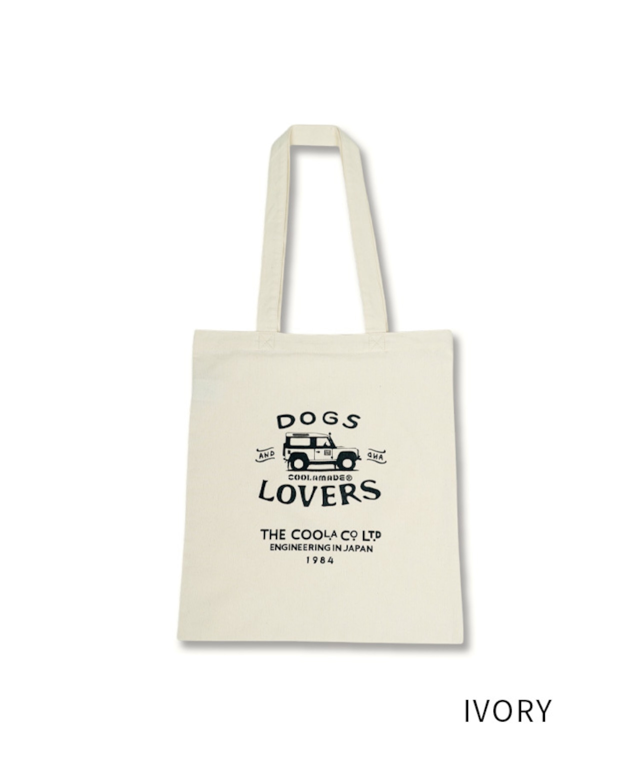 【直営限定ITEM】DOGS & LOVERS プリントトートバッグ (IVORY) CQ-48522H