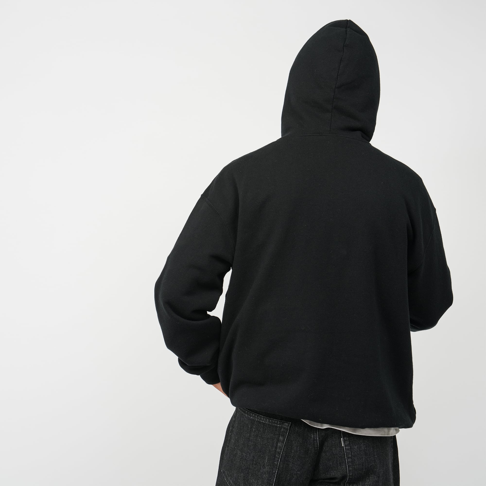 French Terry Half Zip Hoodie (black)