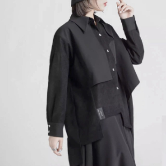 Asymmetry design long sleeve shirt C0107