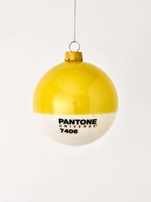 クリスマス オーナメント ボール パントーン ミモザ / Glass Christmas Ball Mimosa Pantone