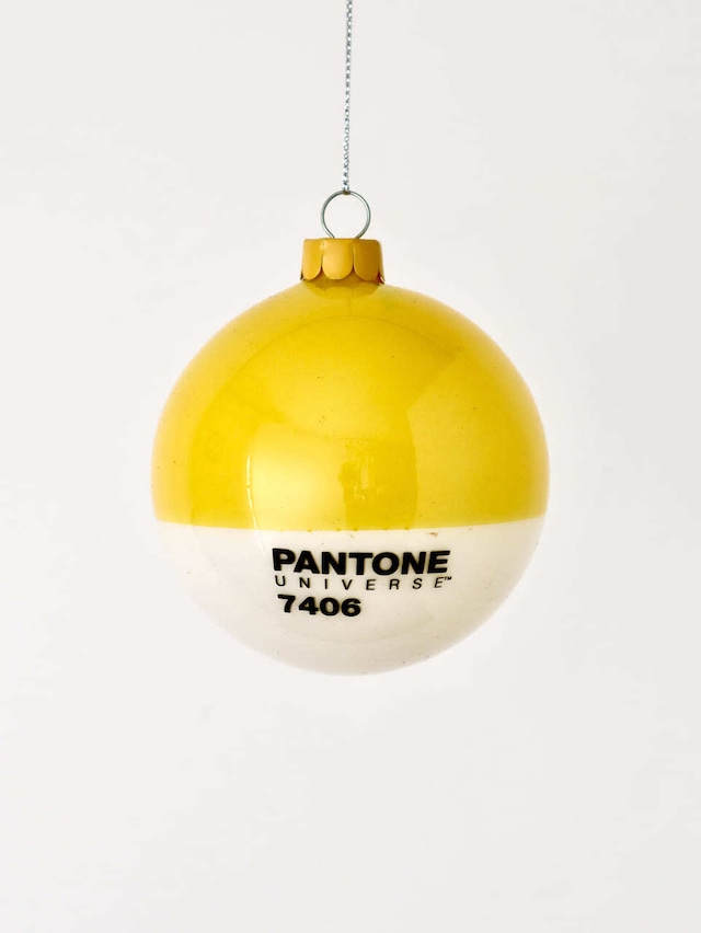 クリスマス オーナメント ボール パントーン ミモザ / Glass Christmas Ball Mimosa Pantone