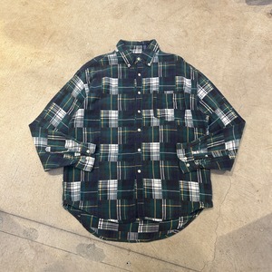 1990s GAP PACHWORK FLANNEL CHECK SHIRT