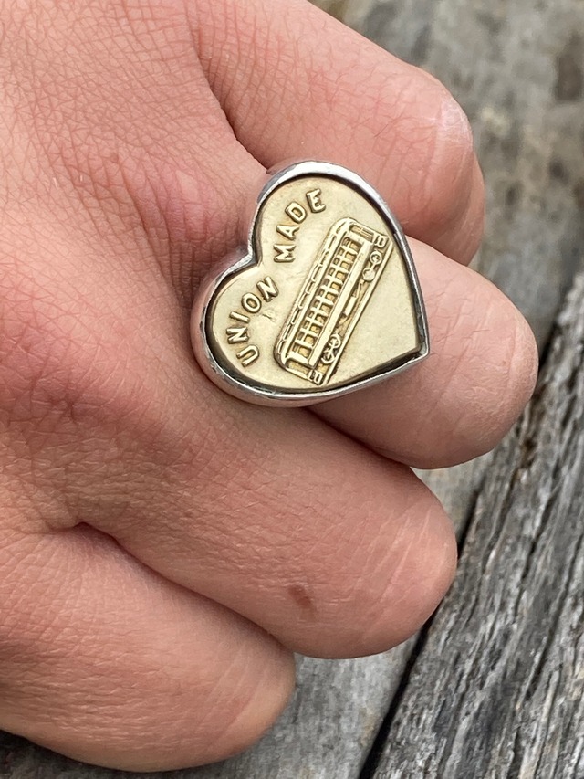 Carhartt heart change button silver ring | CEREAL