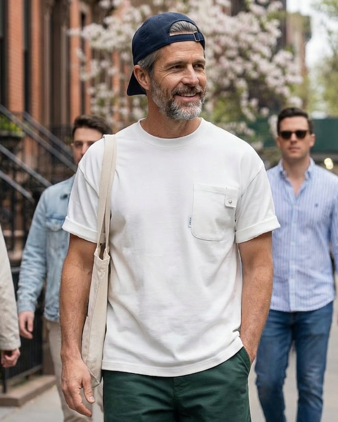 フラップポケット コットンTシャツ 2色 A0296