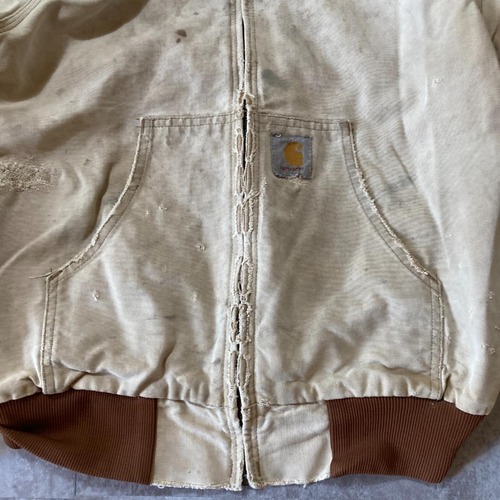 90s Carhartt アクティブジャケット ダック地 サーマルライナー 襤褸 星タグ 無地 USA製 M jacket 詳細写真10