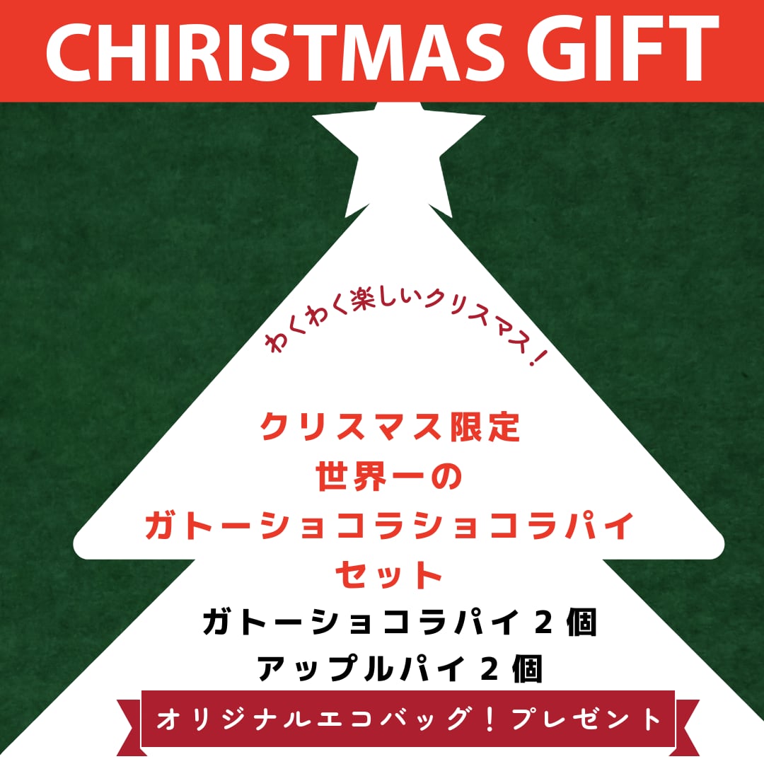 ★クリスマス★冬ギフト限定 世界一のガトーショコラパイセット(ガトーショコラパイ2個・アップルパイ2個)