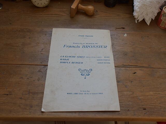 フレンチアンティーク古い楽譜【Nos oiseaux de France】