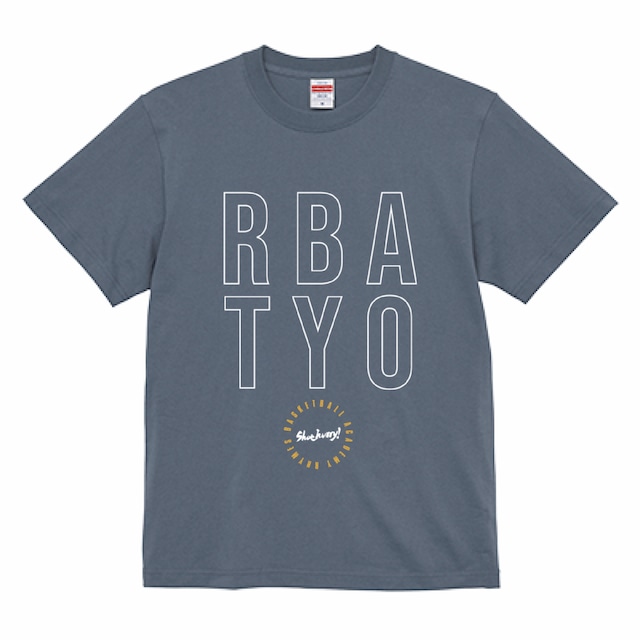 【RBA】“RBA TYO” COTTON TEE(HNAVY/WHITE)|コットンTシャツ(ヘイジーネイビー/ホワイト)