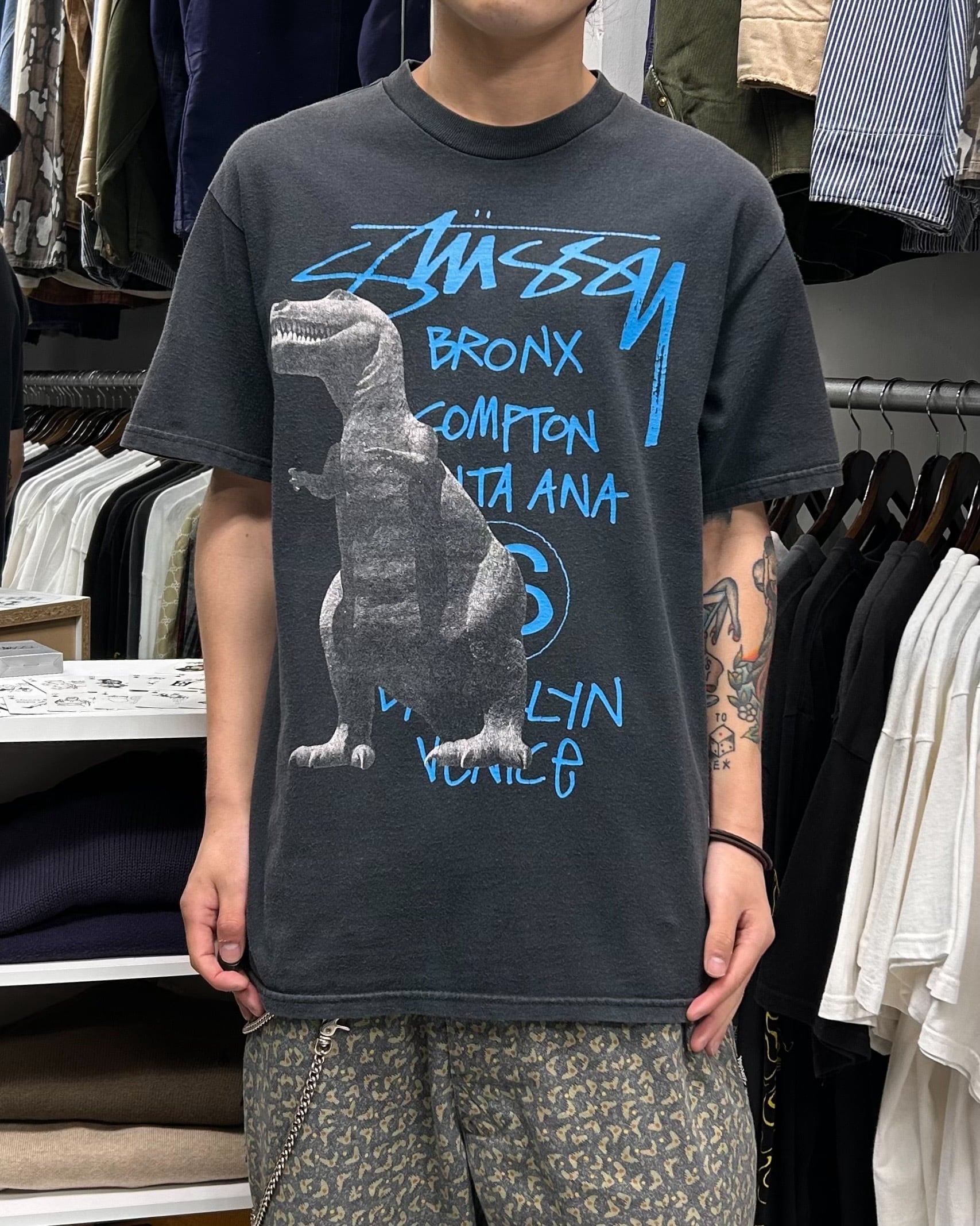 00's old stussy Photo Design Tee ”Josh Cheuse” ”Big Audio Dynamite