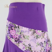 フラメンコ 衣装 ファルダ スカート パープル系 紫 イチオク ICHIOKU 花柄 伸縮 ストレッチ ダンス パーティ 発表会 社交ダンス レッスン 練習着 ステージ衣装 ダンス衣装 練習用 レッスン用 発表会衣装 パーティー用 舞台 柔らかい エレガント かわいい 大人可愛い 女性用