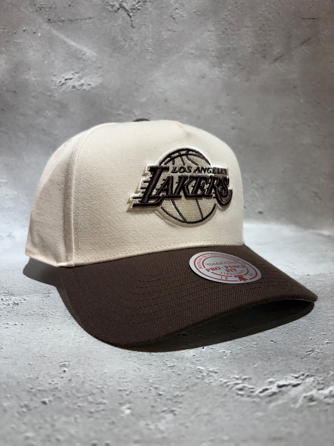 Mitchell＆Ness/ミッチェルアンドネス NBA ロサンゼルス・レイカーズ キャップ クリーム
