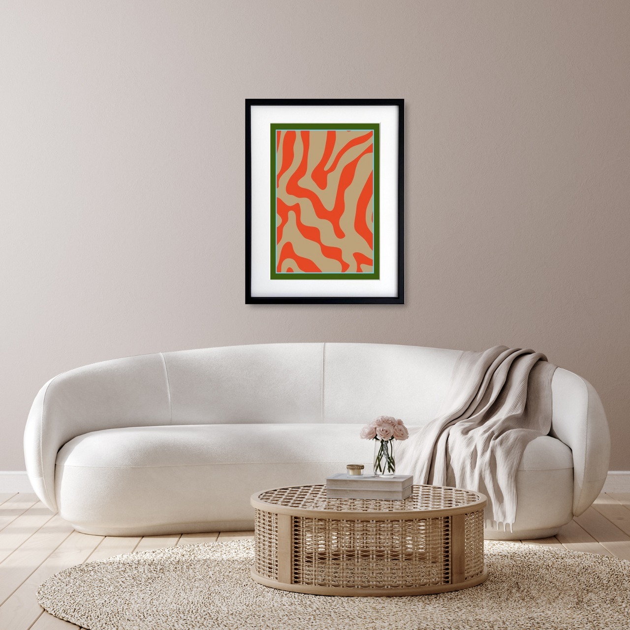 静寂の流れ ?｜静けさを描くモノトーン抽象アートポスター｜空間を整えるミニマルデザイン｜北欧・モダンに最適｜A2ポスター