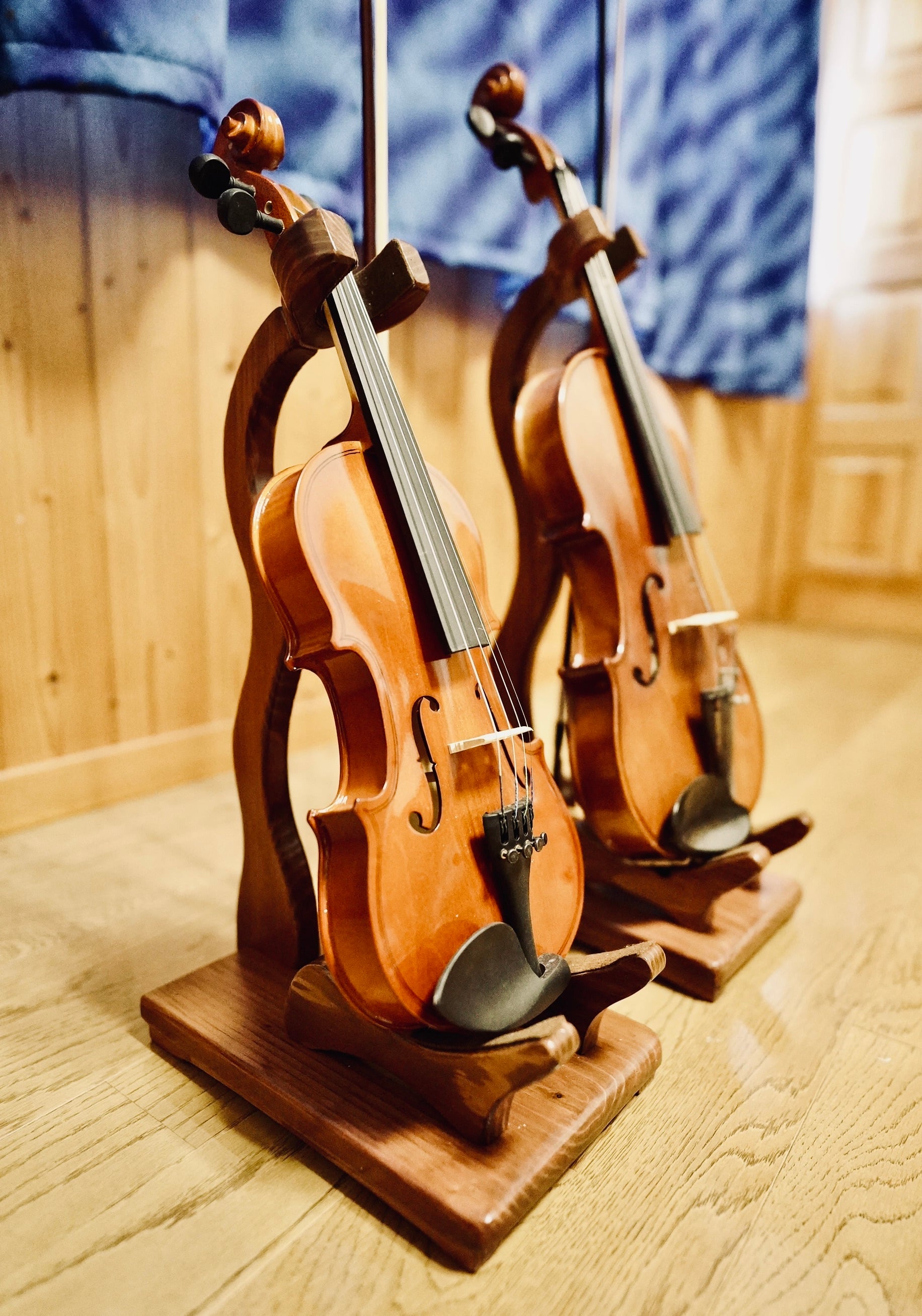 バイオリン・ヴィオラスタンド | 手作り木工 レスポーラー夢工房