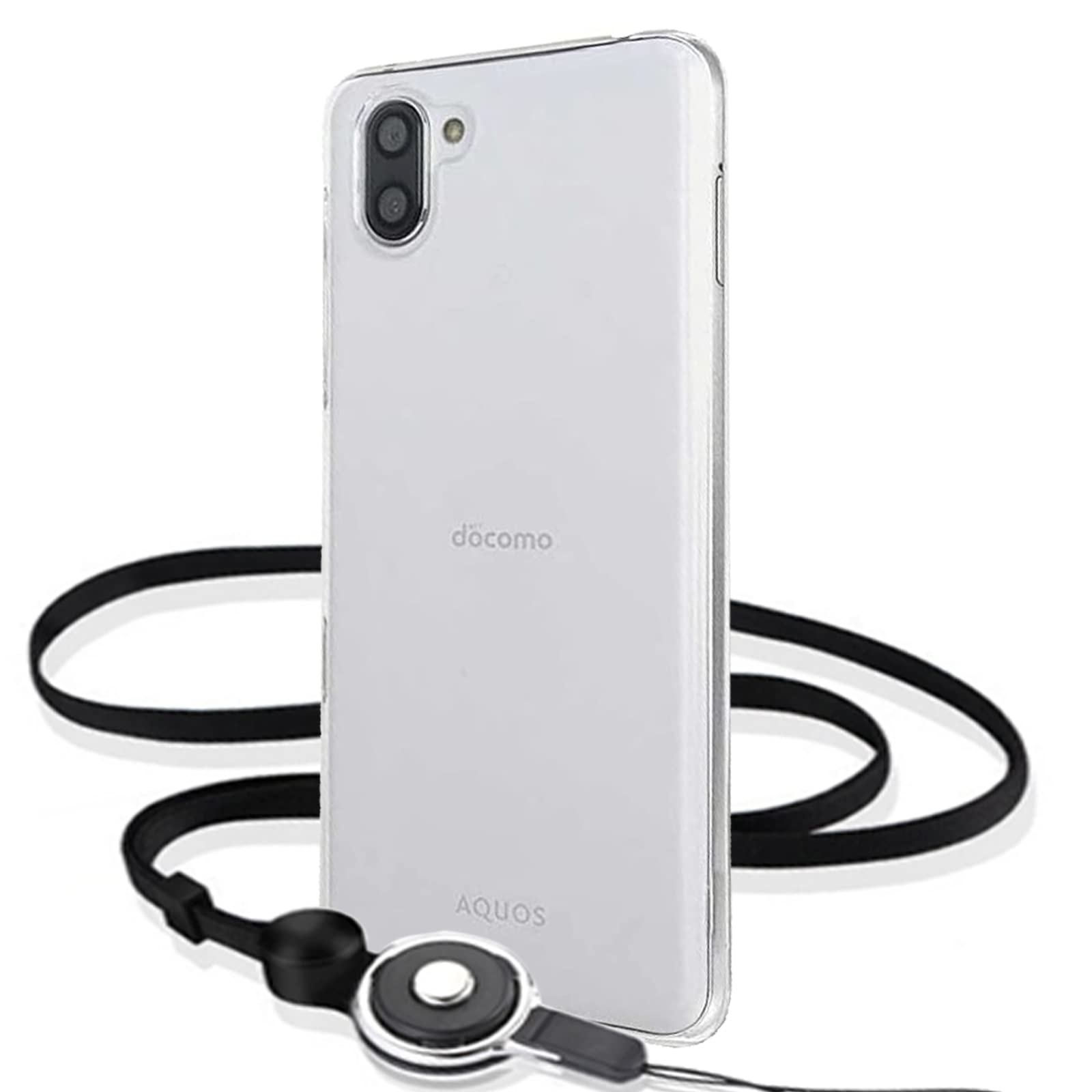 【ストラップ 三本付き】 シャープ 適用 Aquos R3 SH-04L SHV44 ケース クリア AquosR3 カバー 透明ケース AquosR3ケース バンパー スマホケース AquosR3カバー SH-04Lケース SH-04Lカバー SHV44ケース SHV44カバー AquosR3SH-04L 【GoKIGIoD】 ソフト バンパーケース 首掛け ネックストラップ 指掛け ハンドストラップ 携帯カバー 薄型 軽量 透明 TPU クリア