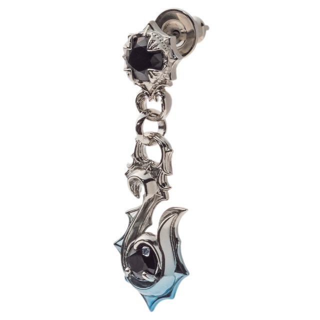 新作 青彩フィッシュフックピアス AKE0120 Blue fish hook earrings シルバーアクセサリー Silver jewelry